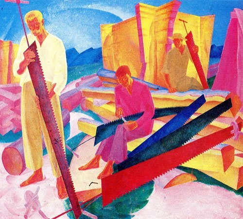 Олександр Богомазов - Правка пилок, 1927