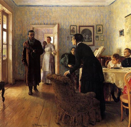 Ілля Рєпін - "Не ждали", 1888